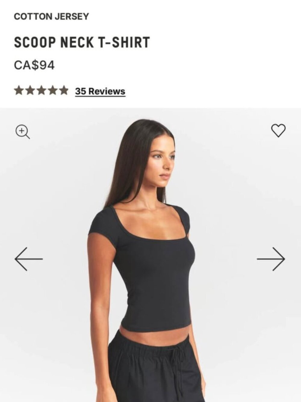 Skims Scoop Neck T Shirt